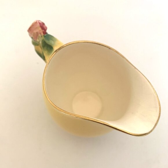 Royal Winton Rosebud Yellow Creamer and Open Sugar Bowl Grimwades Bone China Vtg - Picture 7 of 12